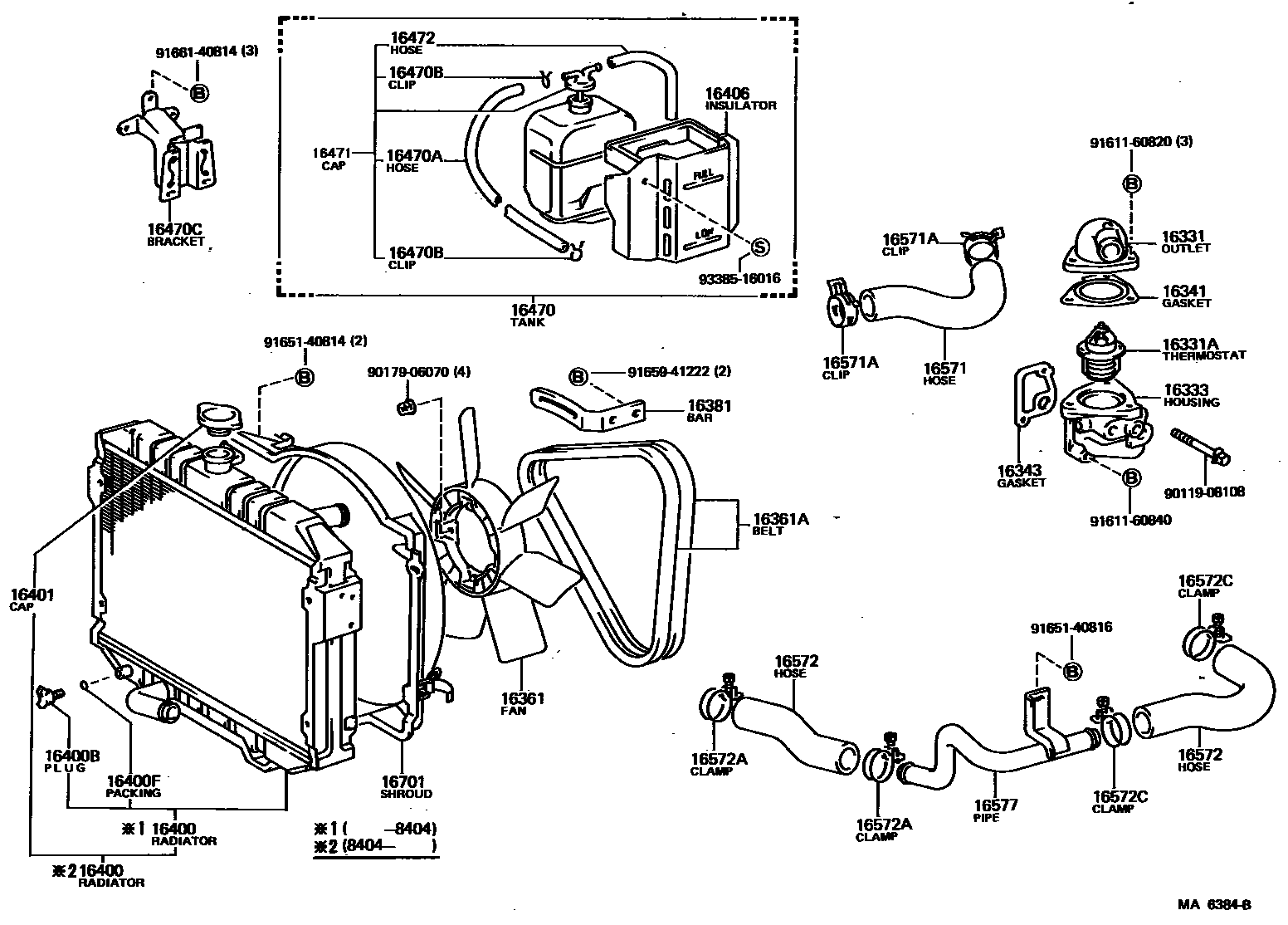1603 — RADIATOR & WATER OUTLET