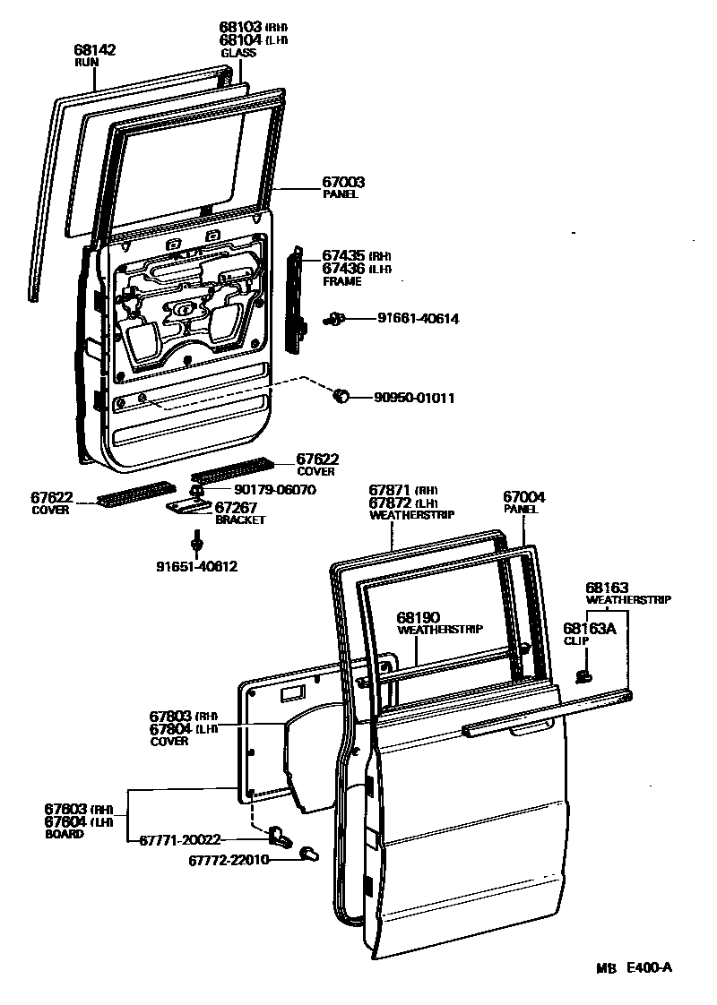 6755 — REAR DOOR PANEL & GLASS
