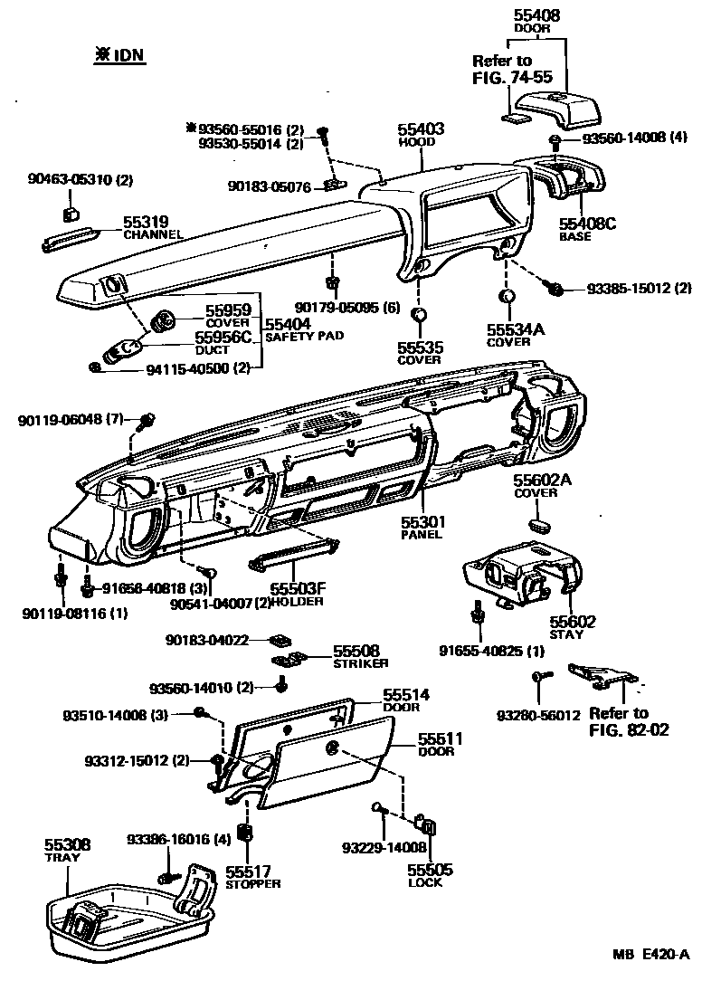 5551 — INSTRUMENT PANEL & GLOVE COMPARTMENT