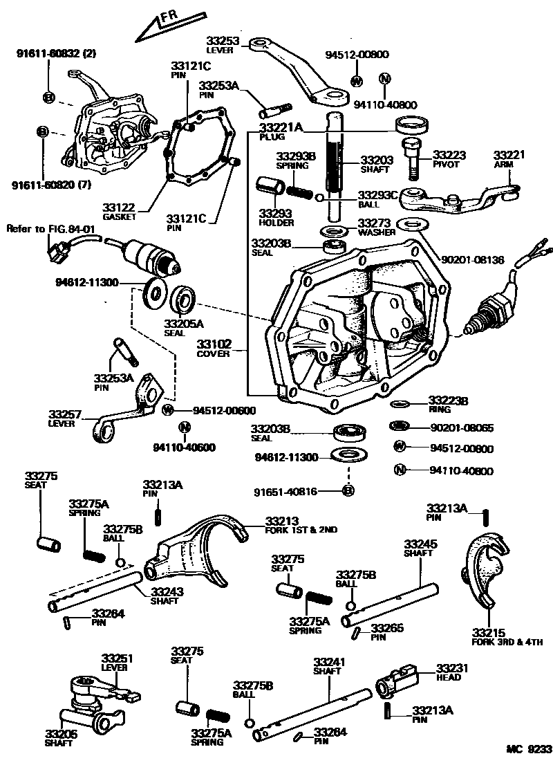 3307 — GEAR SHIFT FORK & LEVER SHAFT (MTM)