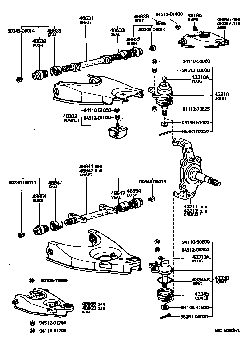 4802 — FRONT AXLE ARM & STEERING KNUCKLE