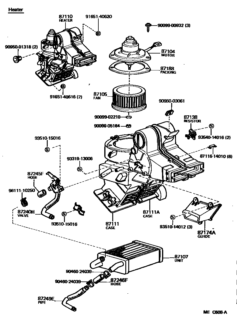 8712 — HEATING & AIR CONDITIONING - HEATER UNIT & BLOWER