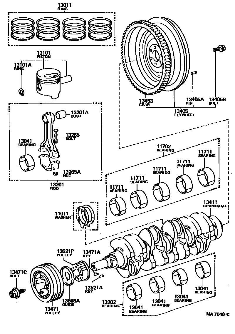1301 — CRANKSHAFT & PISTON