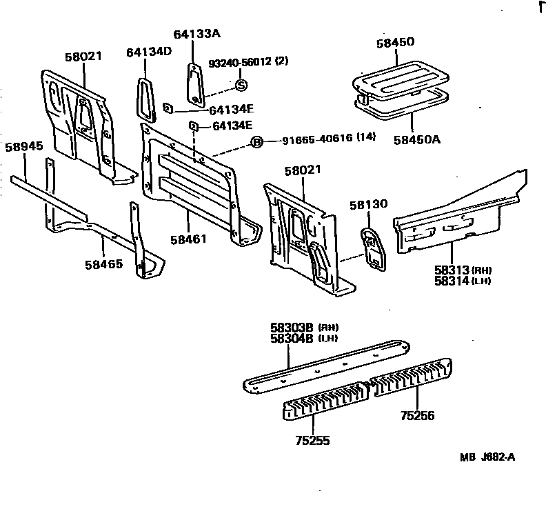 5852 — REAR FLOOR PANEL & REAR FLOOR MEMBER