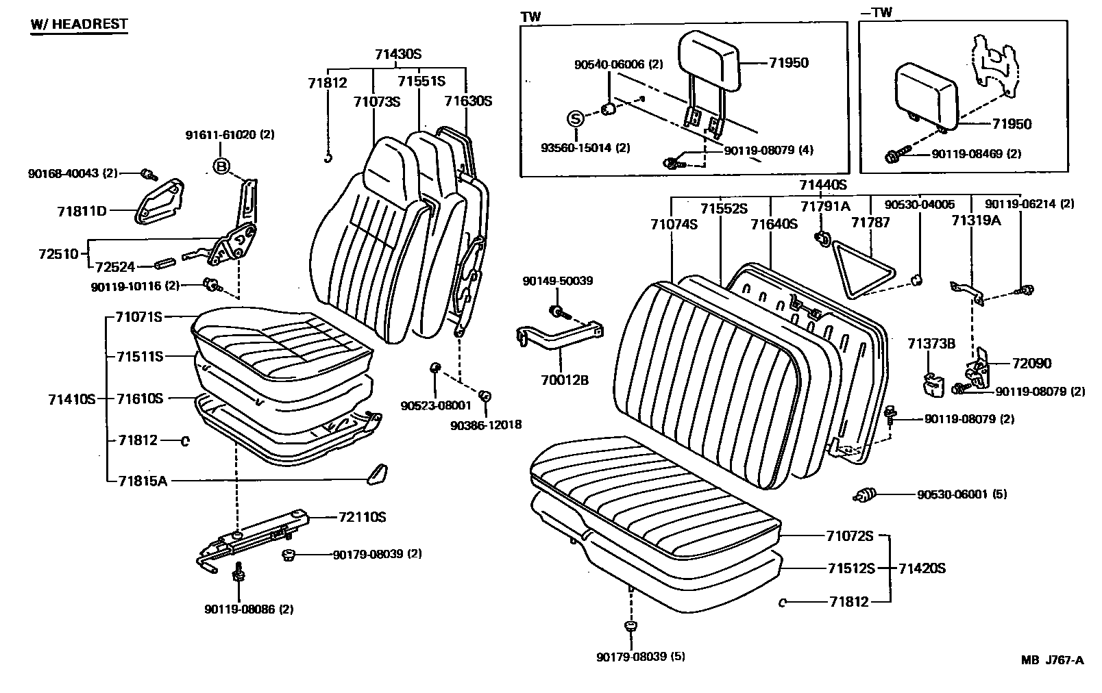 7151 — SEAT & SEAT TRACK