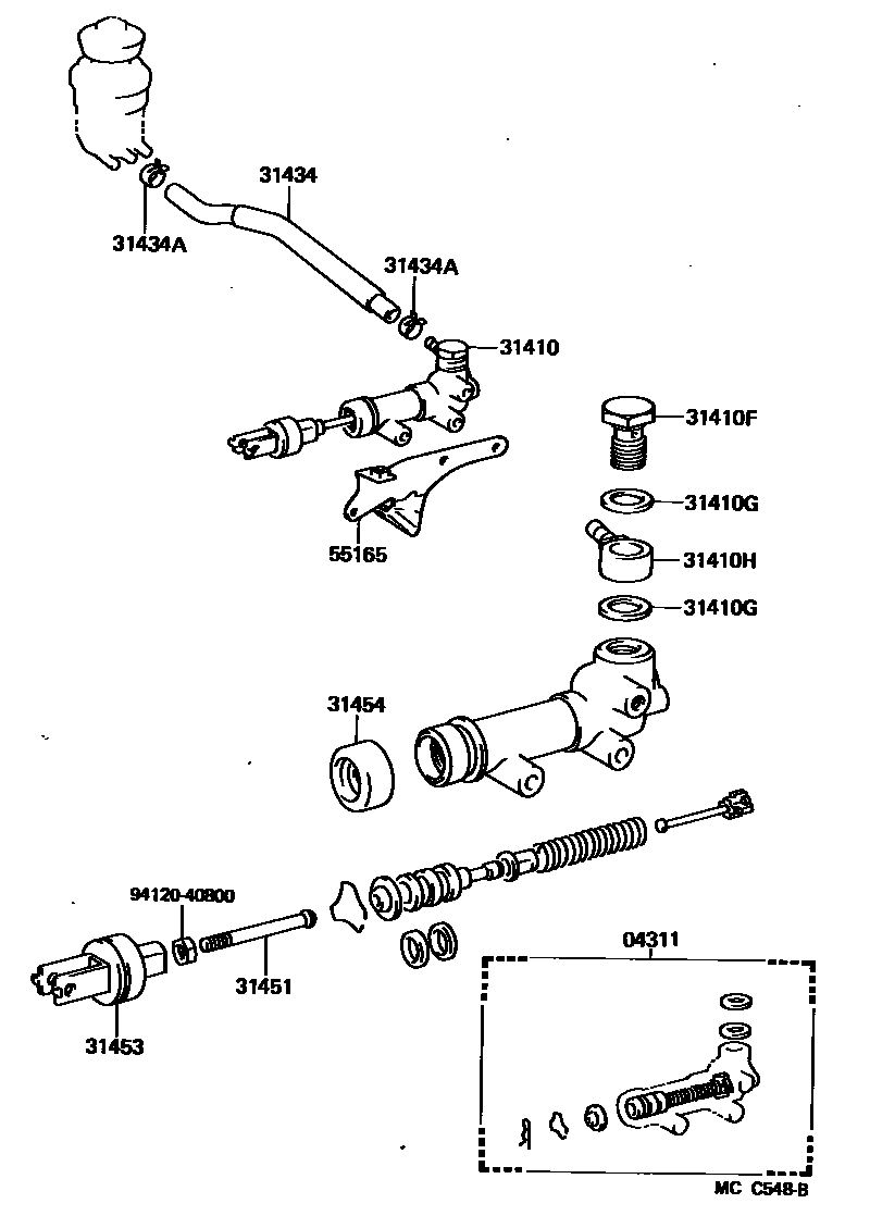 3103 — CLUTCH MASTER CYLINDER