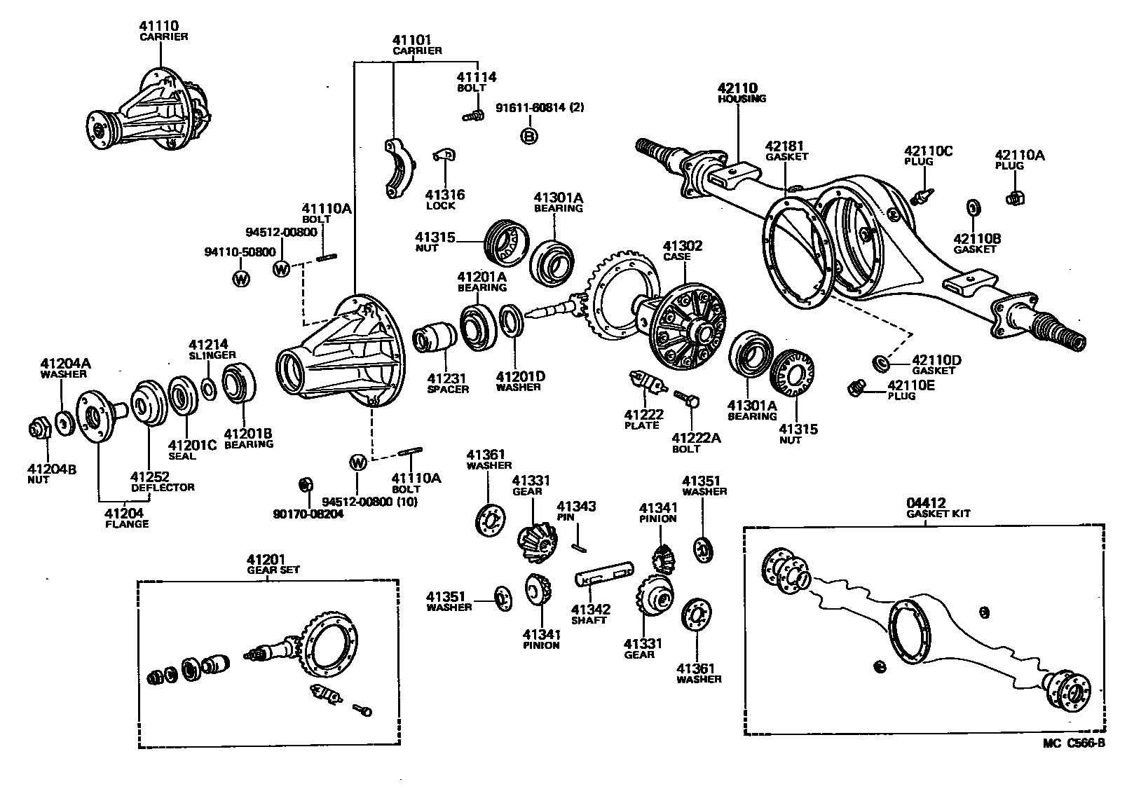 4101 — REAR AXLE HOUSING & DIFFERENTIAL