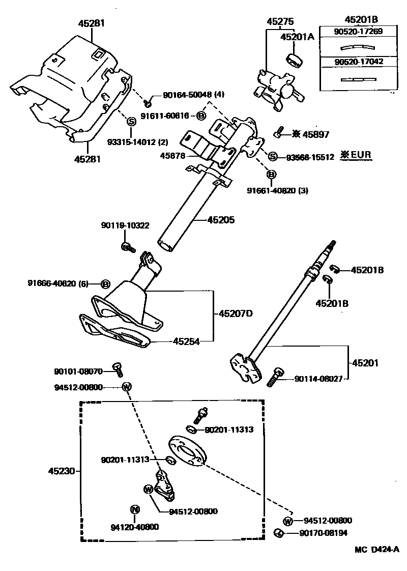 4501 — STEERING COLUMN & SHAFT