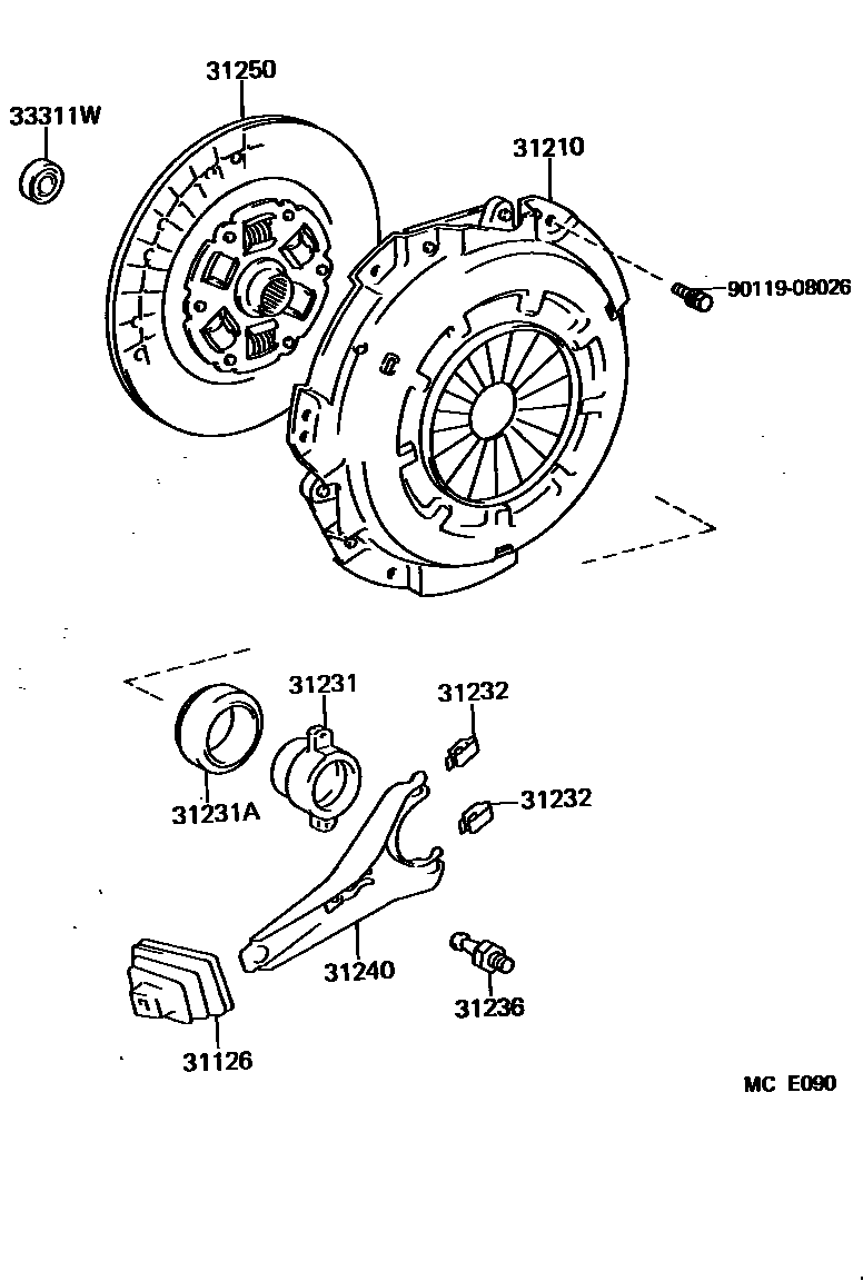 3101 — CLUTCH & RELEASE FORK