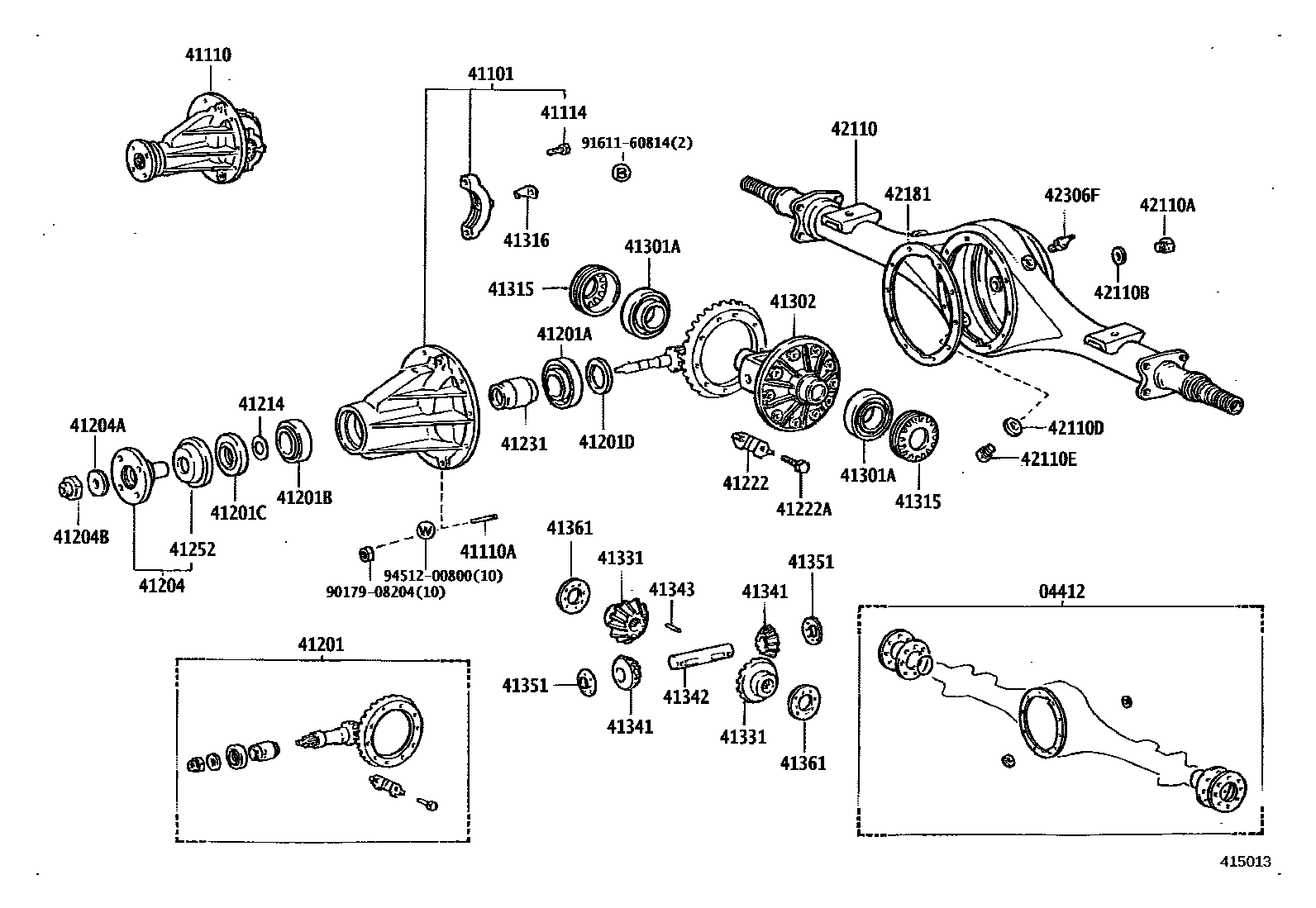 4101 — REAR AXLE HOUSING & DIFFERENTIAL
