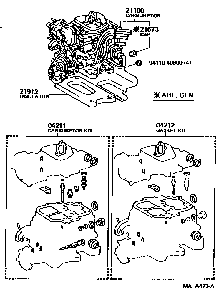 2102 — CARBURETOR ASSEMBLY