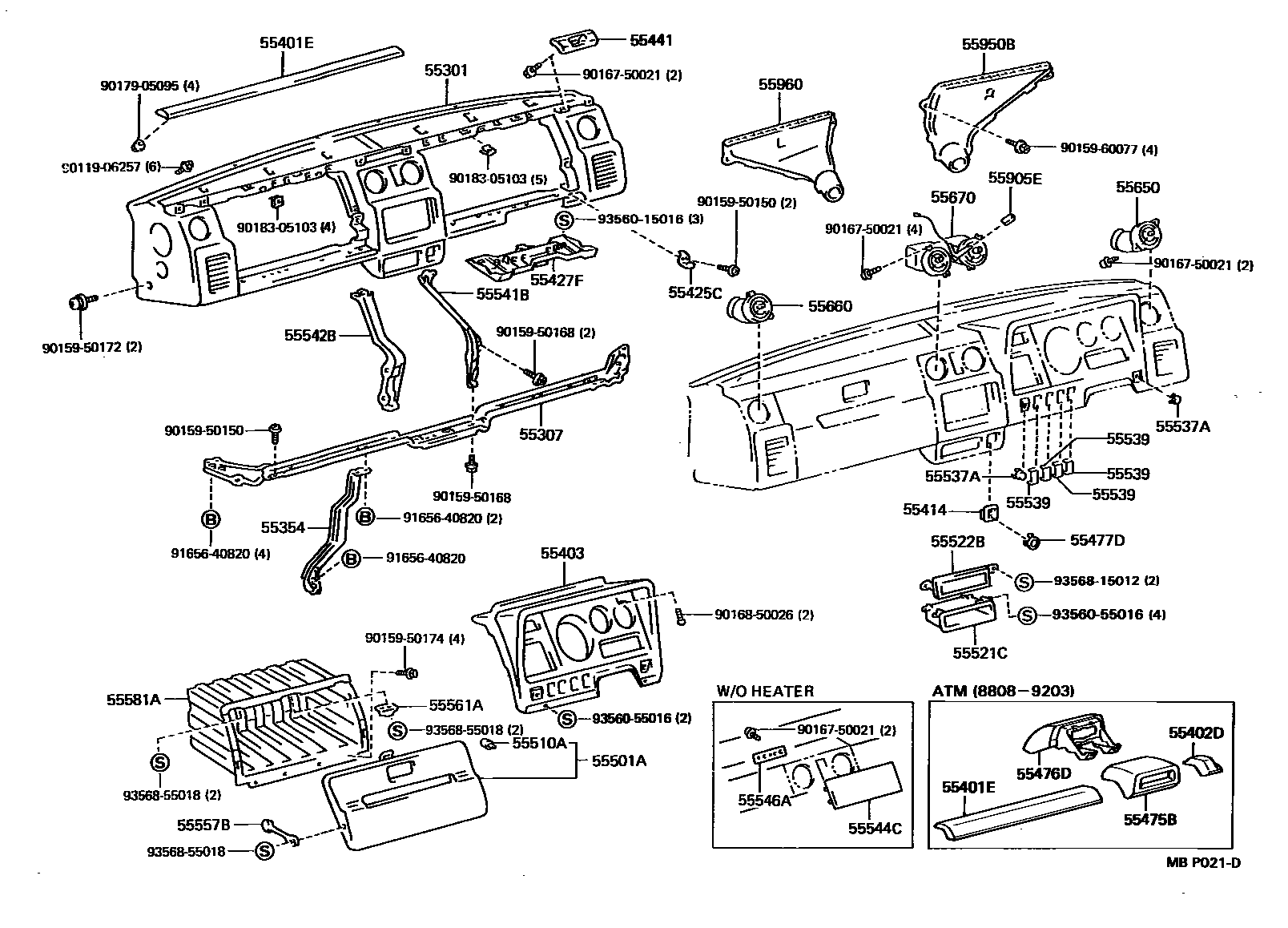 5551 — INSTRUMENT PANEL & GLOVE COMPARTMENT
