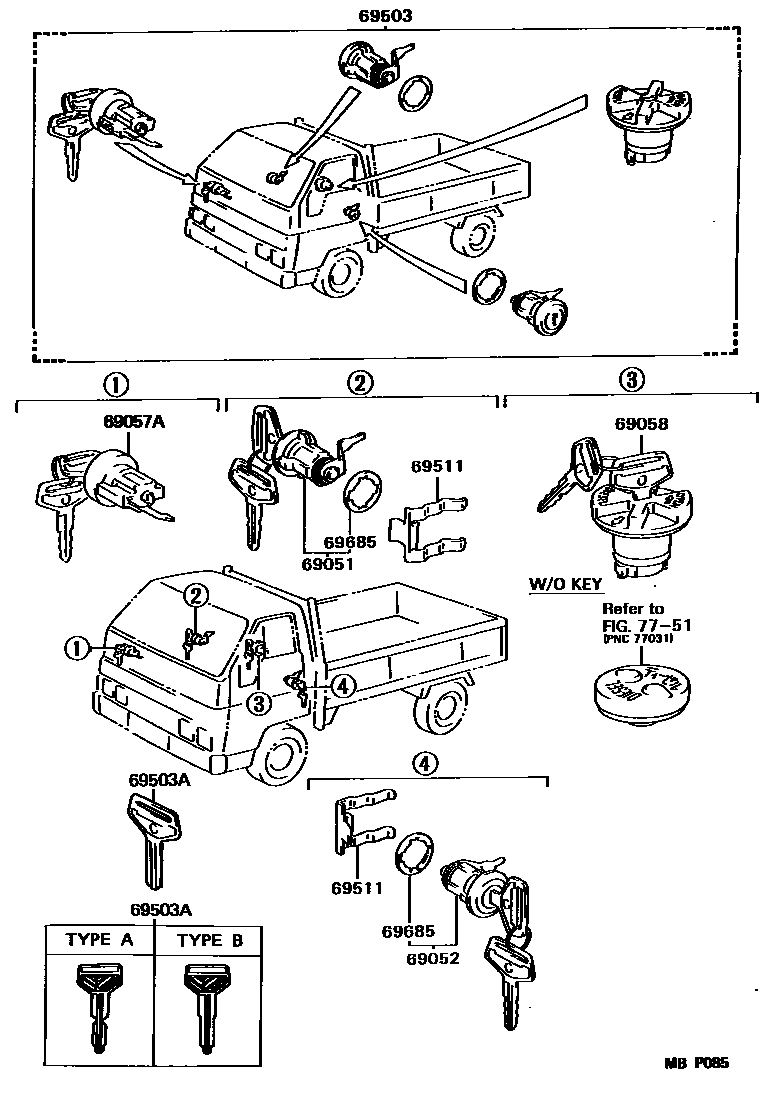 6765 — LOCK CYLINDER SET