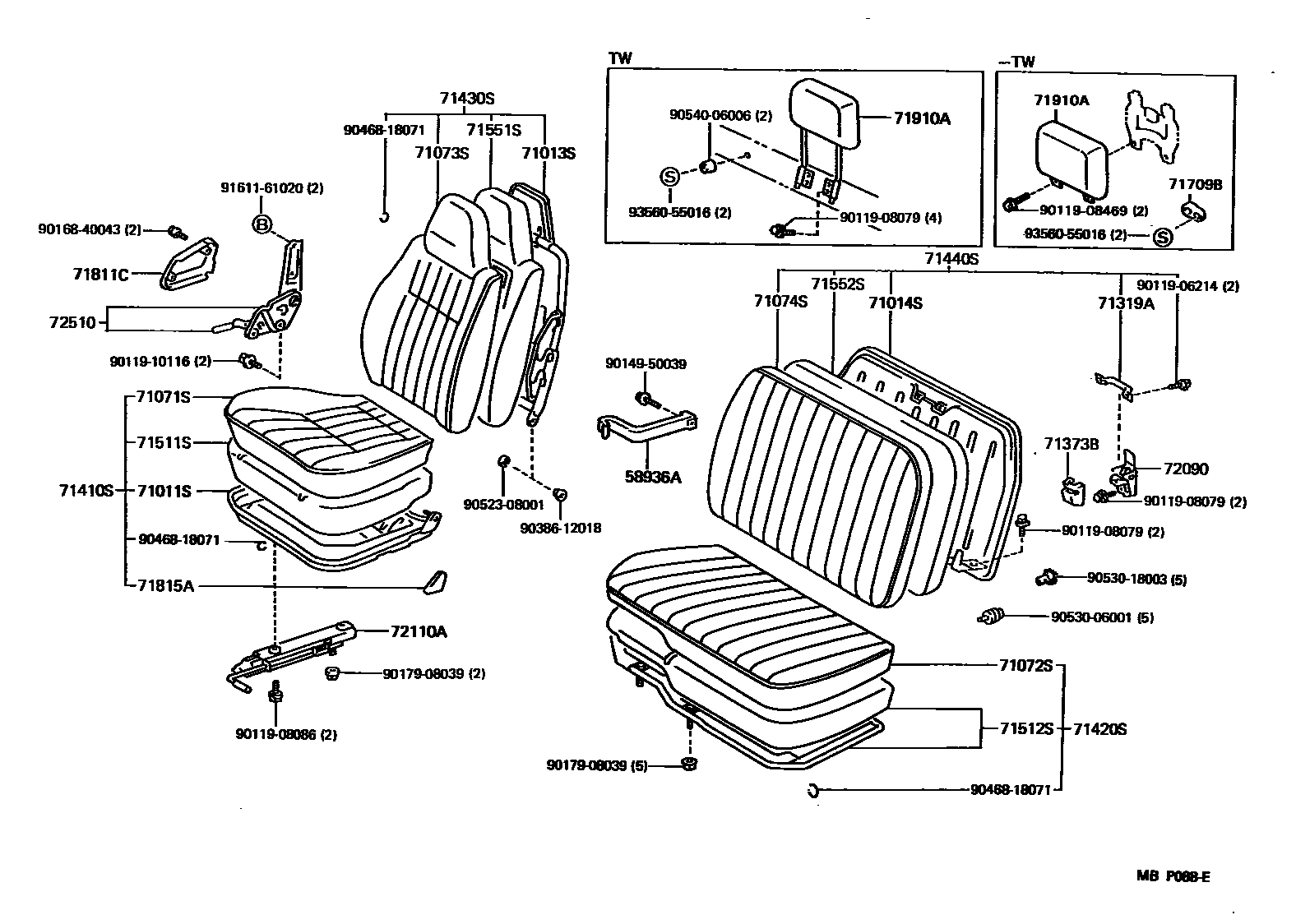 7151 — SEAT & SEAT TRACK