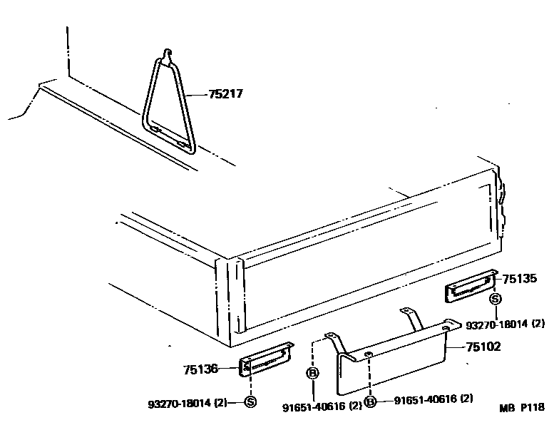 7554 — TOOL BOX & LICENSE PLATE BRACKET