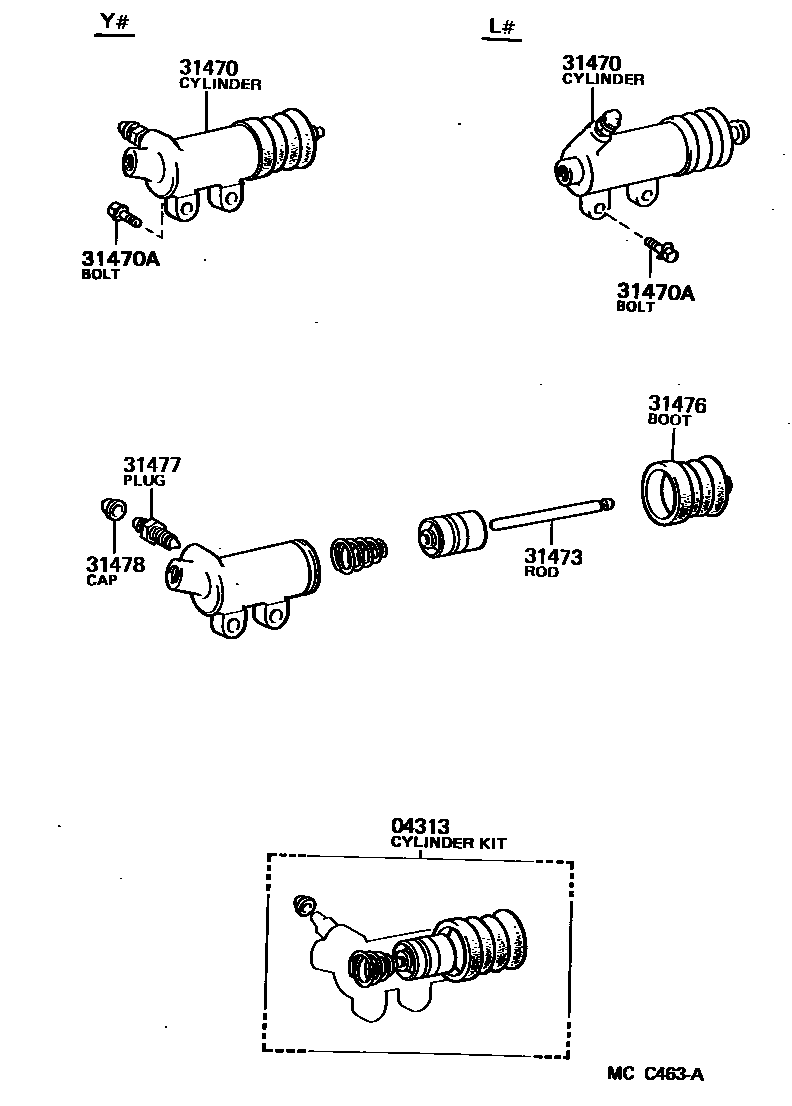 3105 — CLUTCH RELEASE CYLINDER