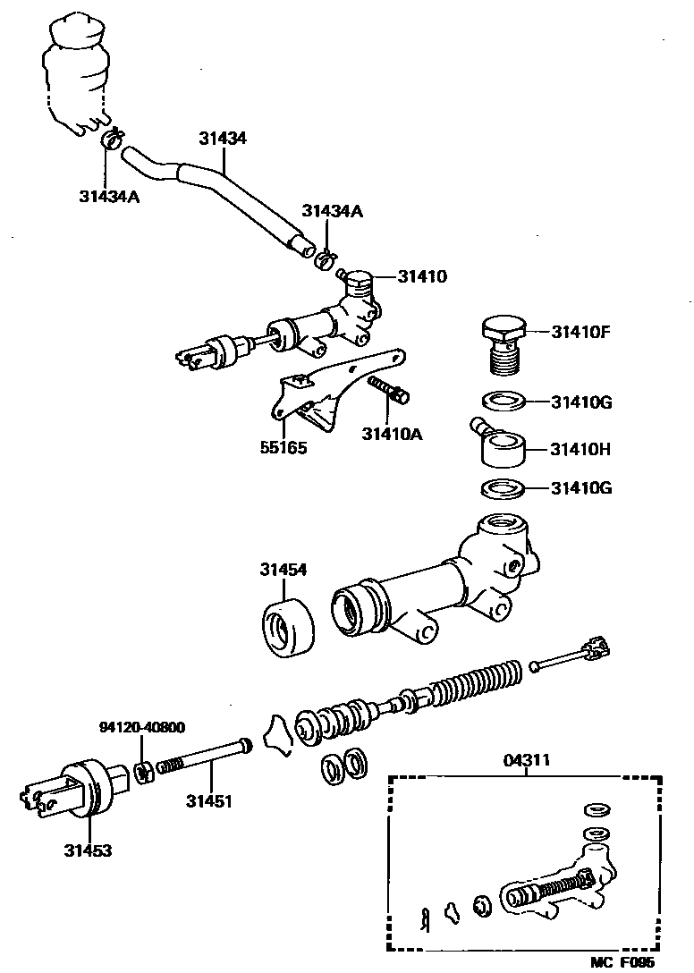 3103 — CLUTCH MASTER CYLINDER