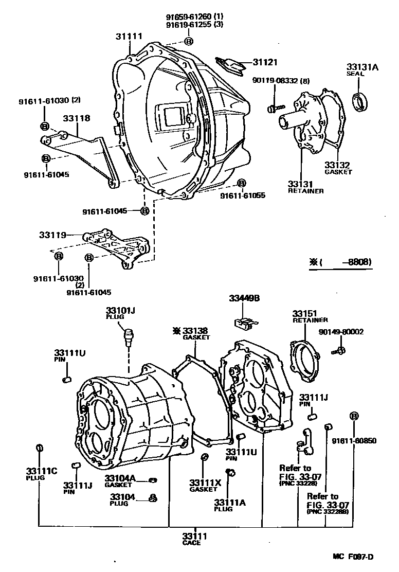 3302 — CLUTCH HOUSING & TRANSMISSION CASE (MTM)