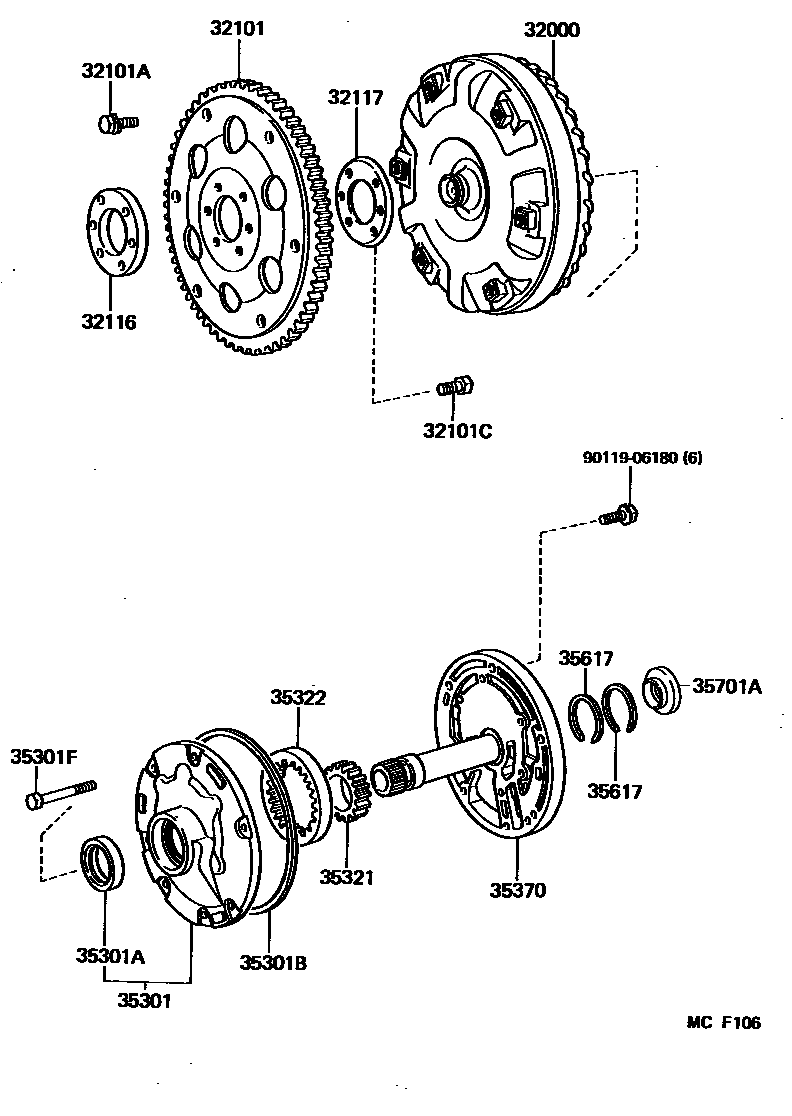 3502 — TORQUE CONVERTER, FRONT OIL PUMP & CHAIN (ATM)