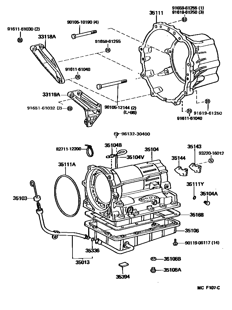 3503 — TRANSMISSION CASE & OIL PAN (ATM)