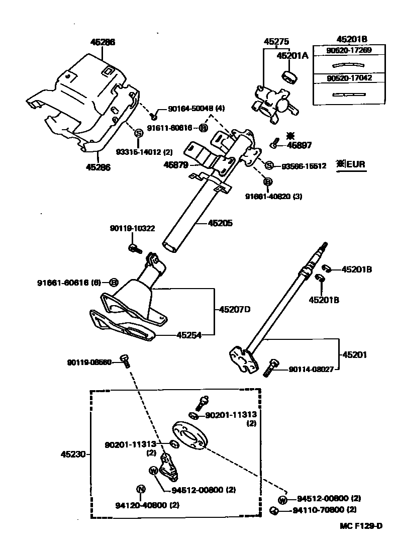 4501 — STEERING COLUMN & SHAFT