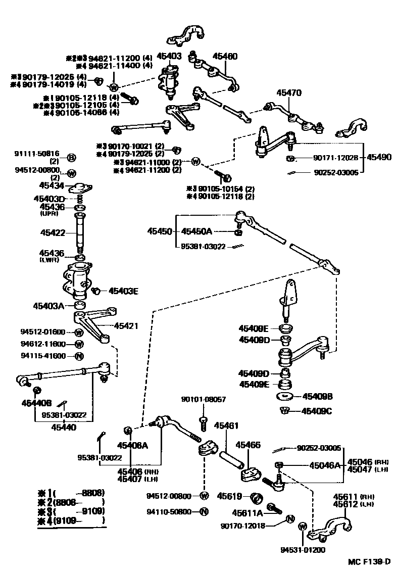 4505 — FRONT STEERING GEAR & LINK