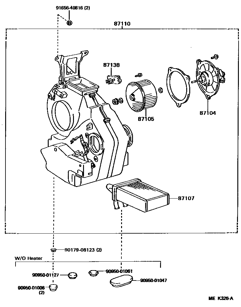8712 — HEATING & AIR CONDITIONING - HEATER UNIT & BLOWER