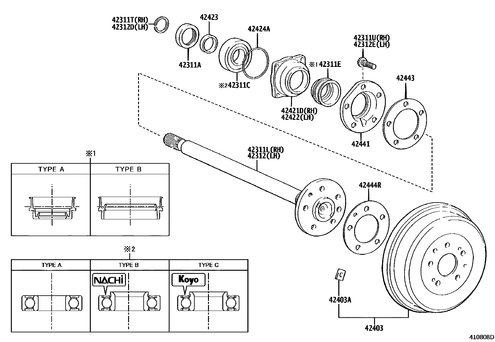 4102 — REAR AXLE SHAFT & HUB