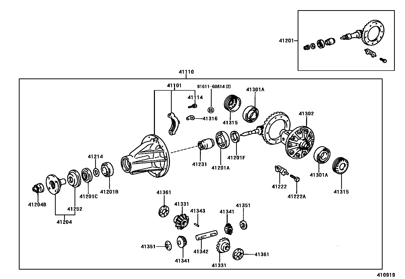 4101 — REAR AXLE HOUSING & DIFFERENTIAL