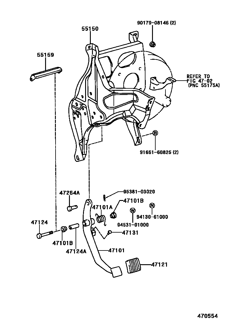 4701 — BRAKE PEDAL & BRACKET