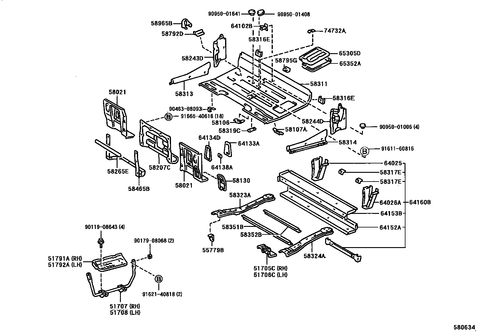 5852 — REAR FLOOR PANEL & REAR FLOOR MEMBER