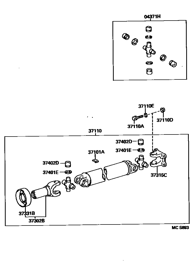 3701 — PROPELLER SHAFT & UNIVERSAL JOINT