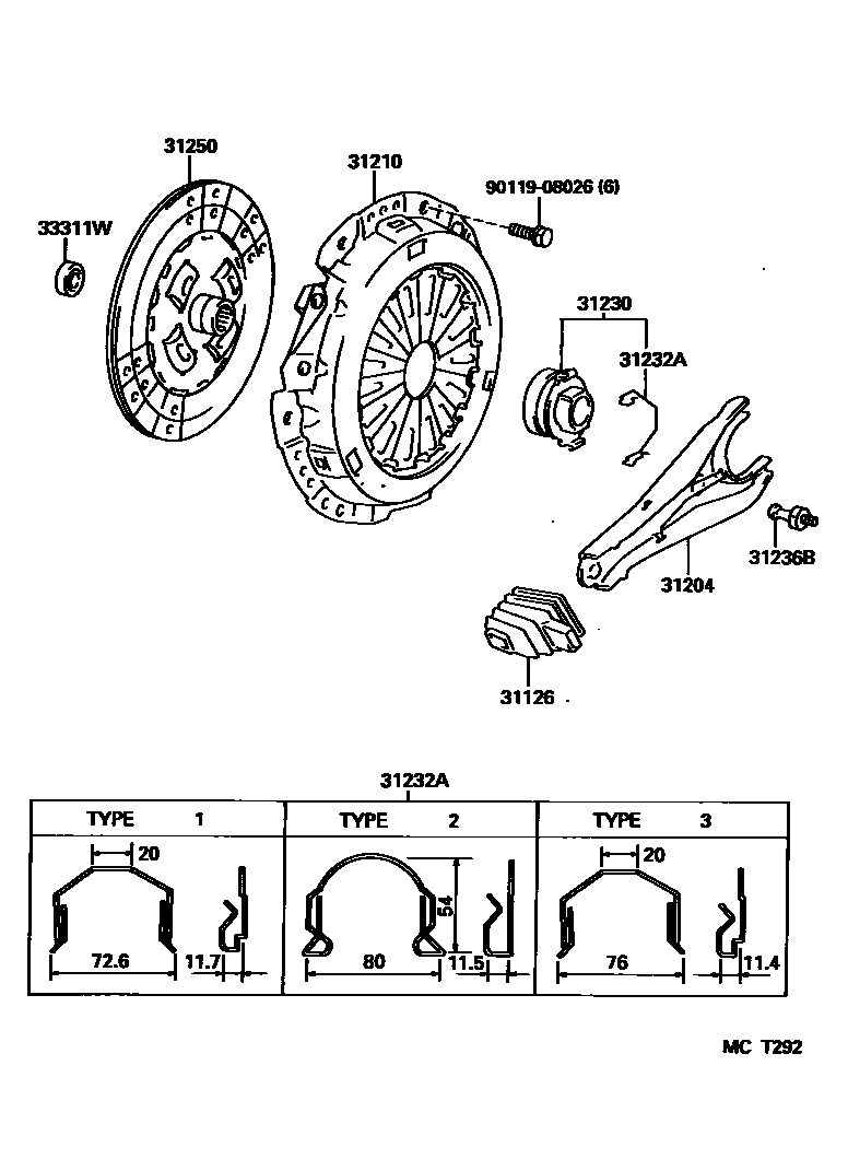 3101 — CLUTCH & RELEASE FORK