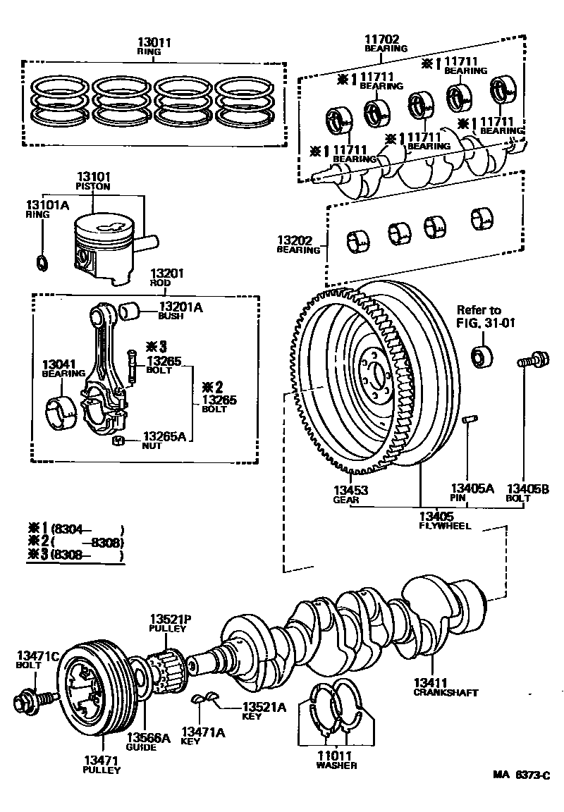 1301 — CRANKSHAFT & PISTON