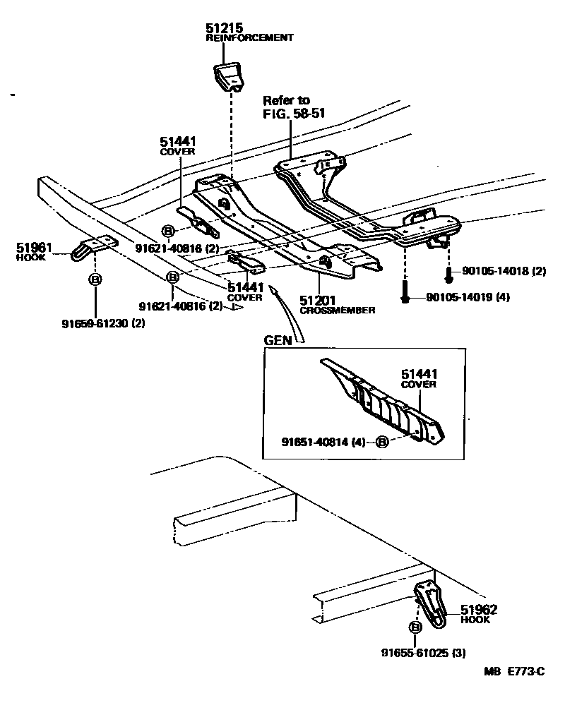 5152 — SUSPENSION CROSSMEMBER & UNDER COVER