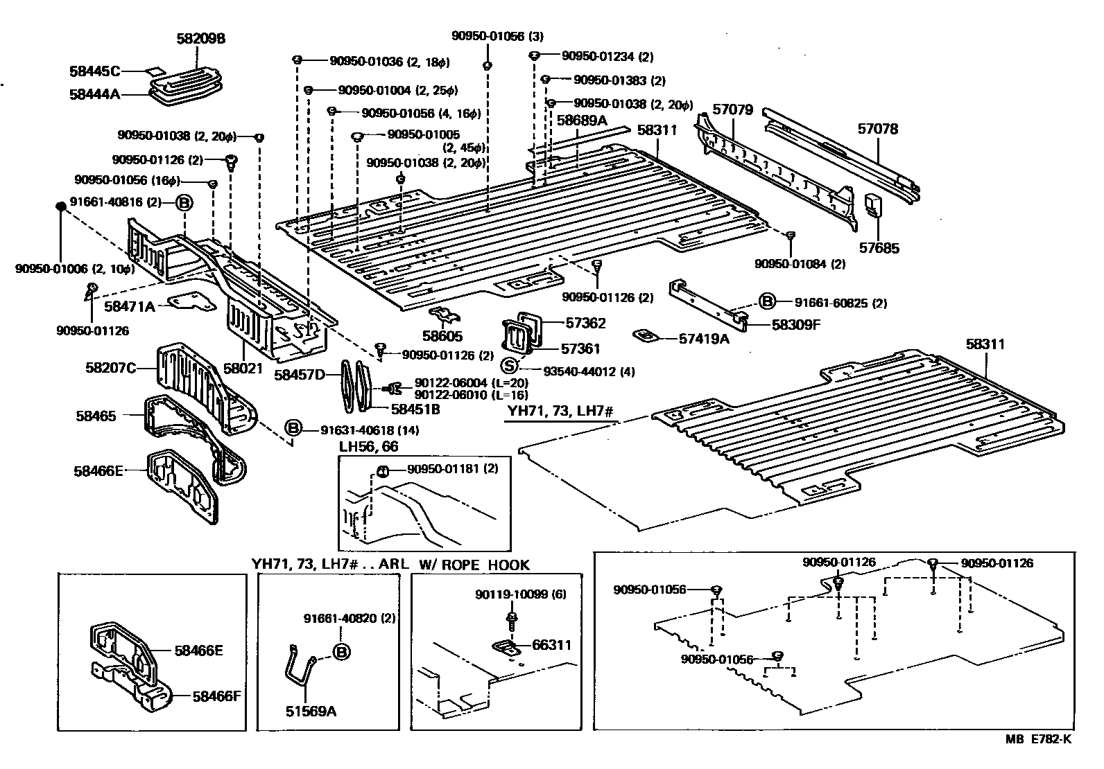 5852 — REAR FLOOR PANEL & REAR FLOOR MEMBER