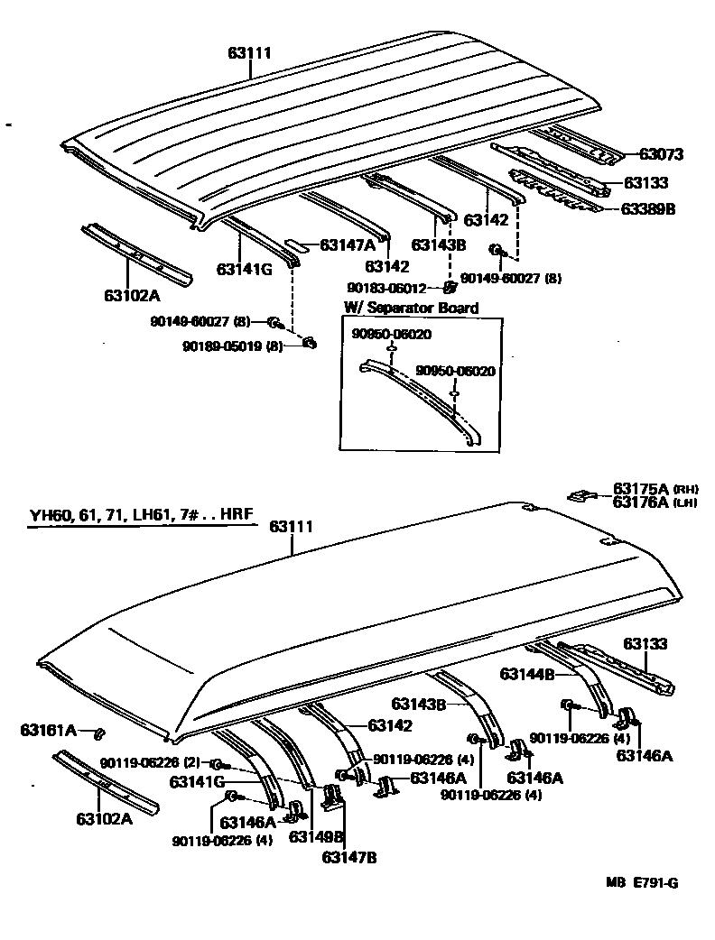 6153 — ROOF PANEL & BACK PANEL
