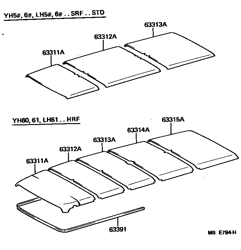 6452 — ROOF HEADLINING & SILENCER PAD
