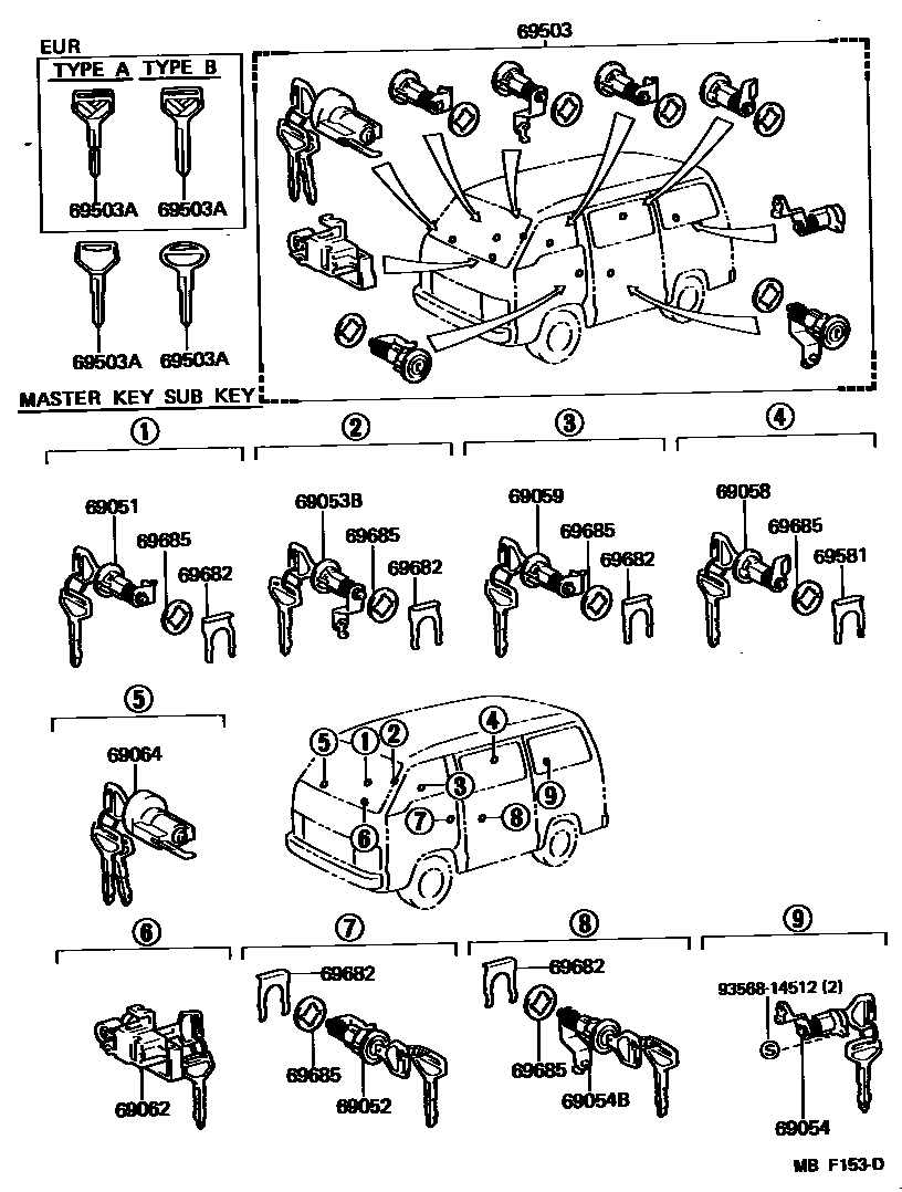 6765 — LOCK CYLINDER SET