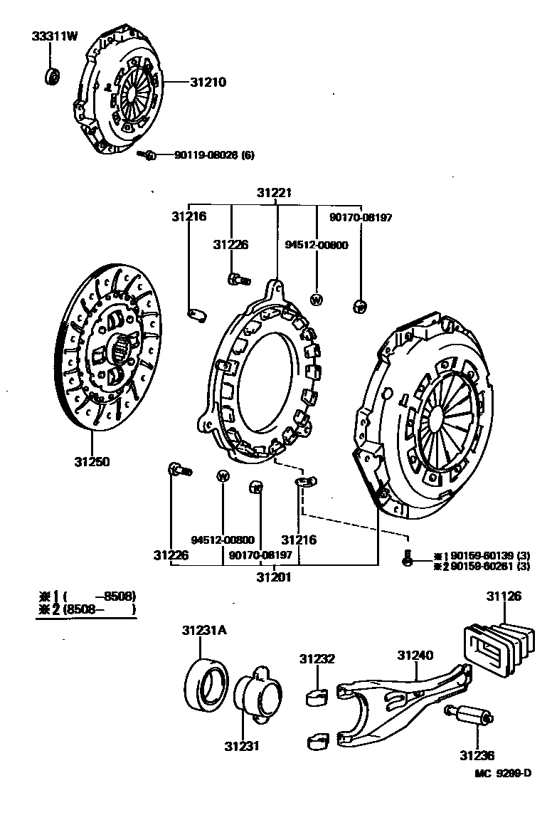 3101 — CLUTCH & RELEASE FORK