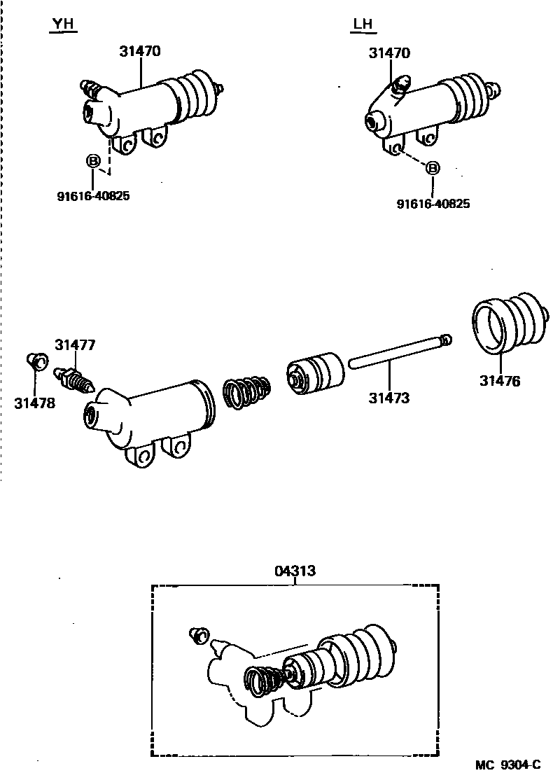 3105 — CLUTCH RELEASE CYLINDER