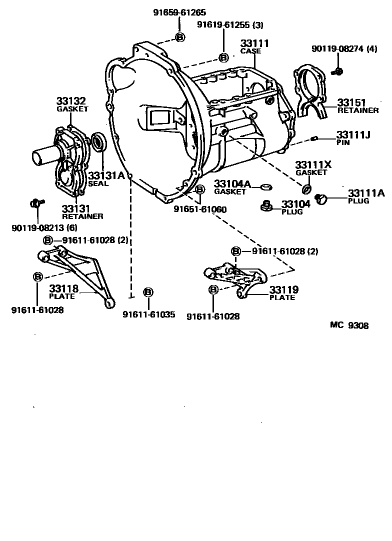 3302 — CLUTCH HOUSING & TRANSMISSION CASE (MTM)