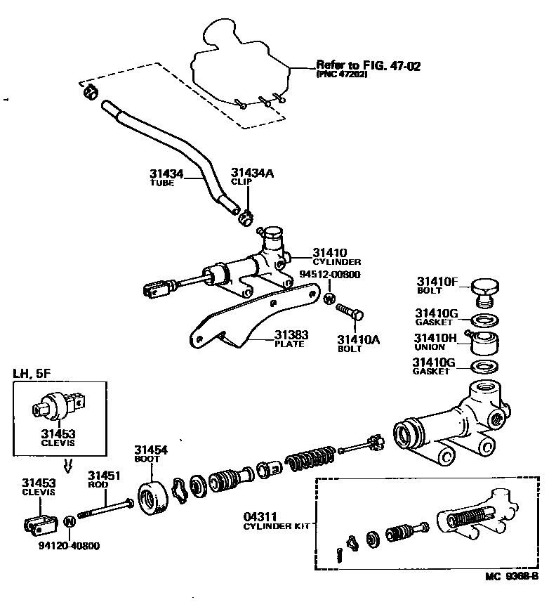 3103 — CLUTCH MASTER CYLINDER
