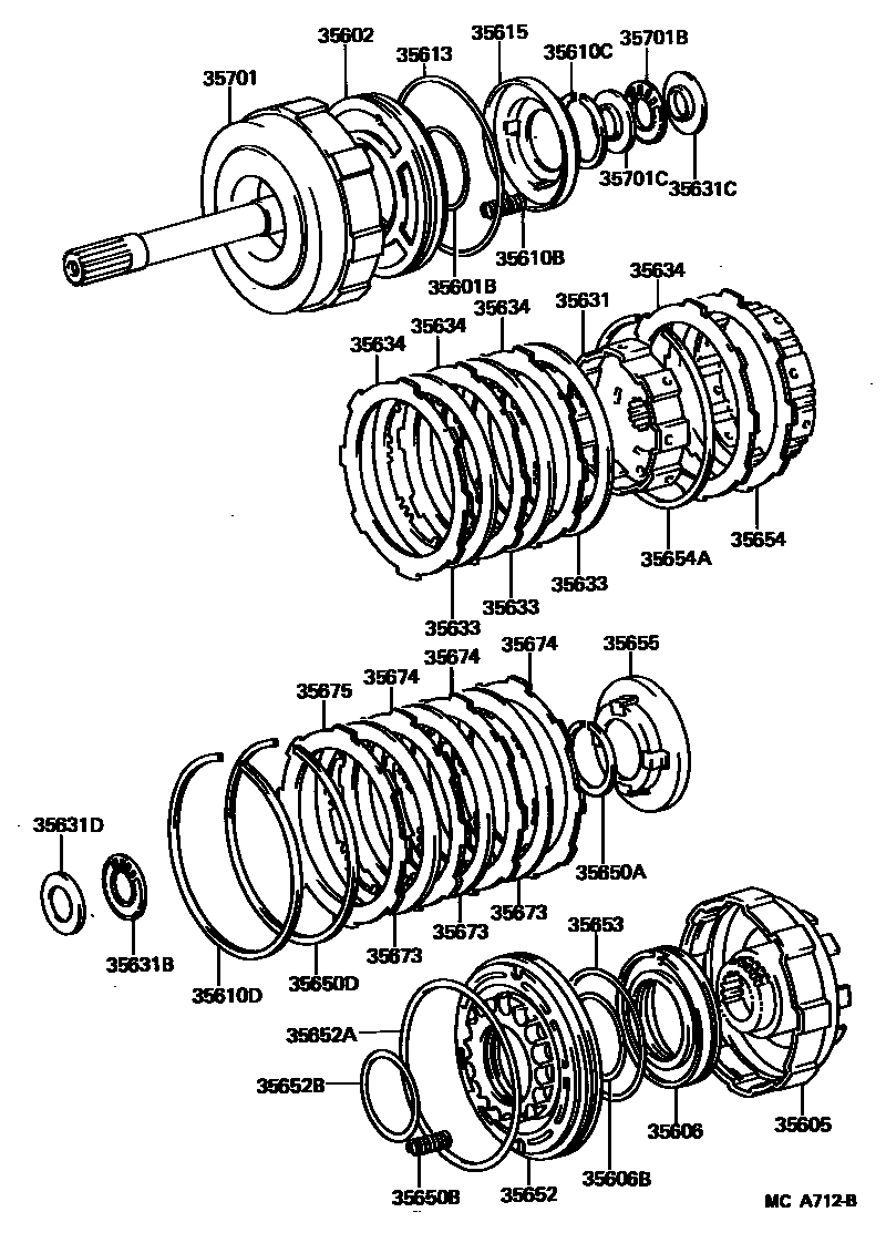 3507 — BRAKE BAND & MULTIPLE DISC CLUTCH (ATM)