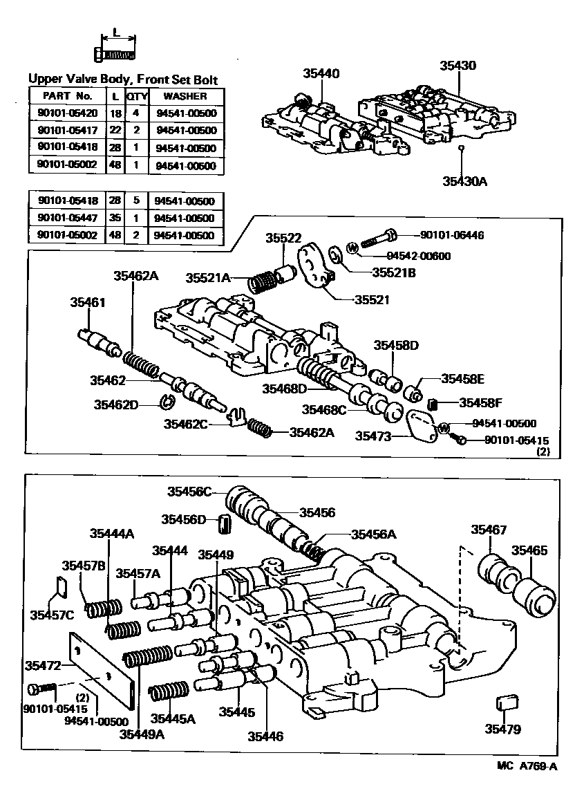 3512 — VALVE BODY & OIL STRAINER (ATM)