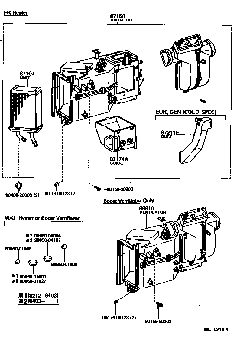 8712 — HEATING & AIR CONDITIONING - HEATER UNIT & BLOWER
