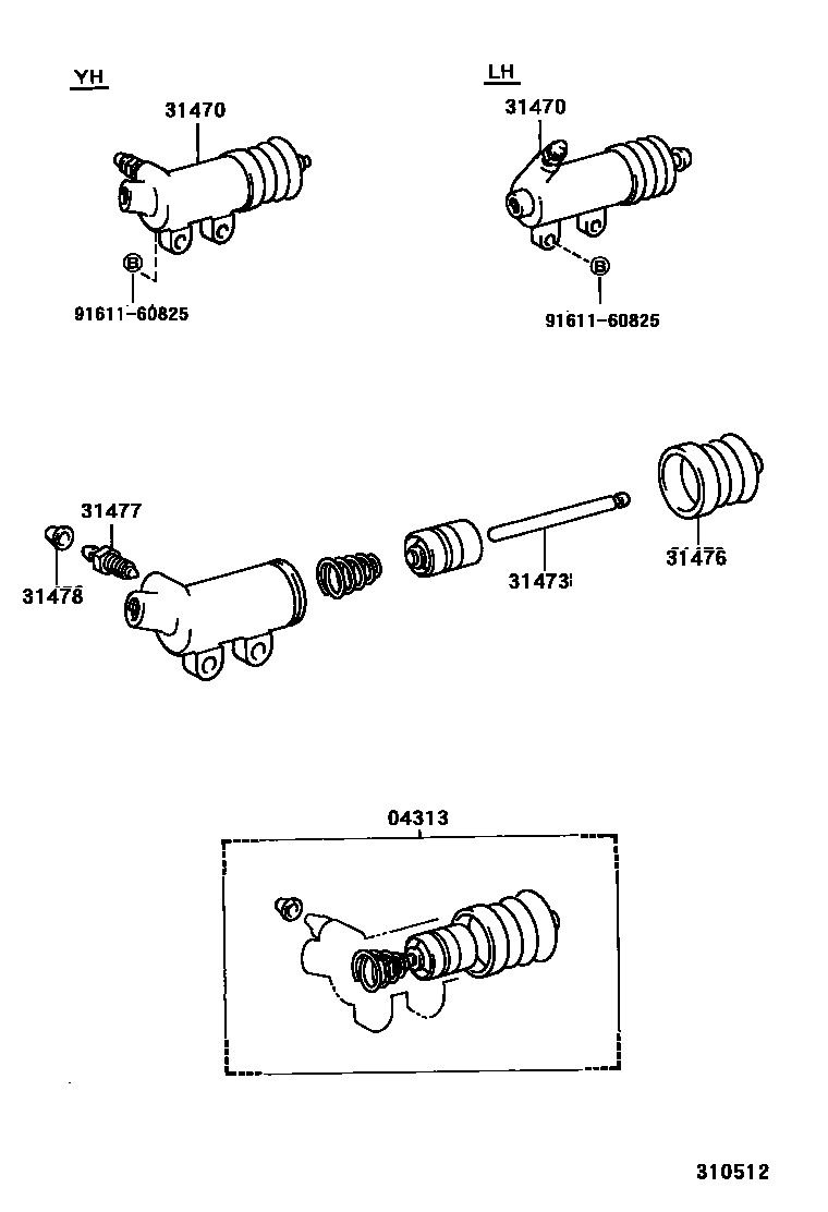3105 — CLUTCH RELEASE CYLINDER