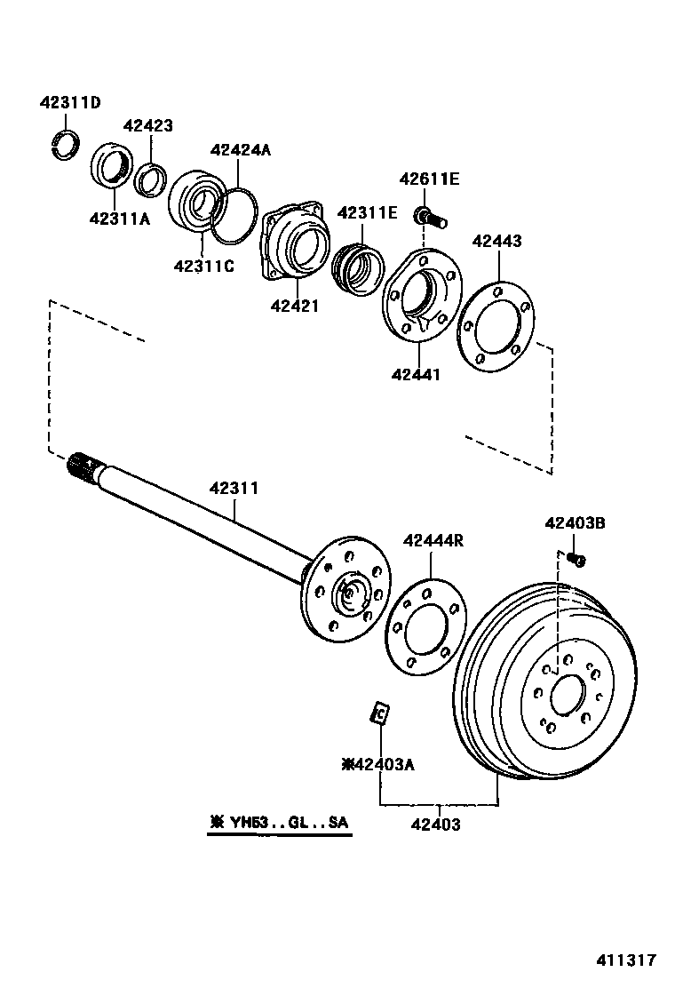 4102 — REAR AXLE SHAFT & HUB