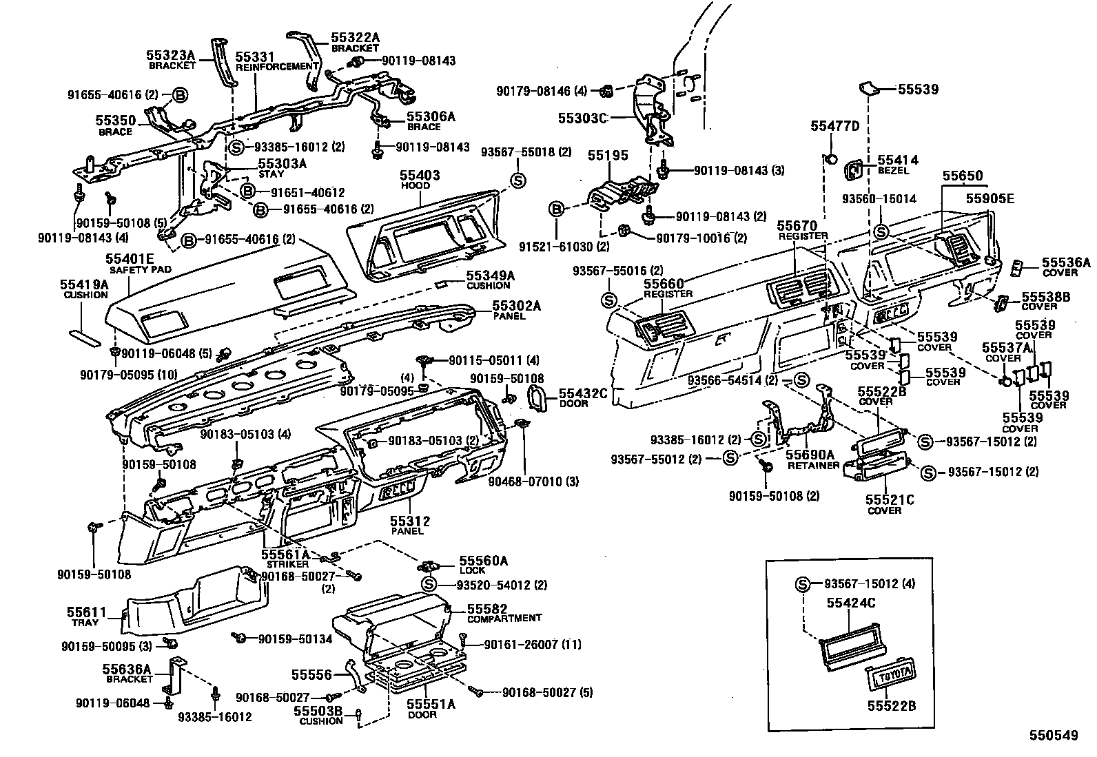5551 — INSTRUMENT PANEL & GLOVE COMPARTMENT