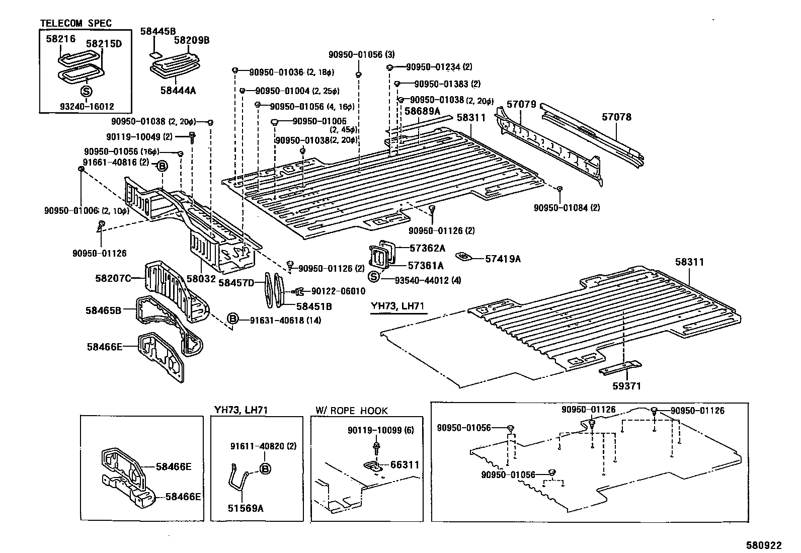 5852 — REAR FLOOR PANEL & REAR FLOOR MEMBER